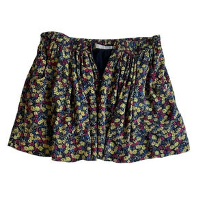 Pins & Needles Mini Skirt Sz L Boho Floral Frenzy Festival Pockets Cowgirl Sexy